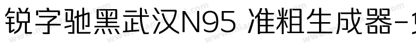 锐字驰黑武汉N95 准粗生成器字体转换